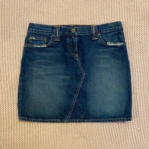 ✰ j crew distressed denim mini skirt ✰
